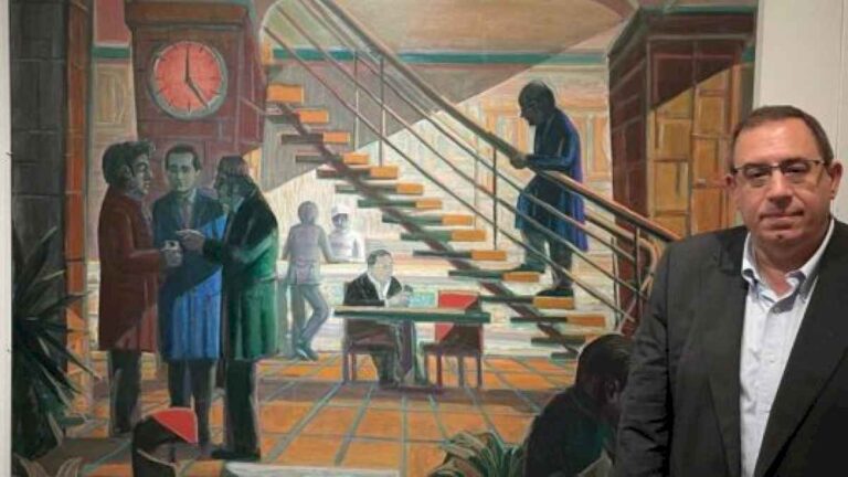 carlos-maslaton-llego-al-arte:-la-sorpresiva-aparicion-en-una-obra-del-artista-que-pinta-la-iconografia-peronista