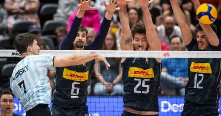 Argentina perdió con Italia en el cierre de la primera semana de la VNL