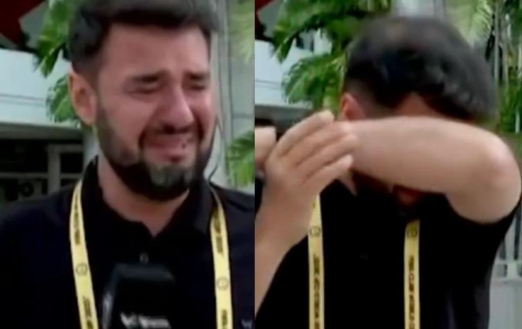 Quién es el periodista que rompió en llanto y se emocionó en plena transmisión