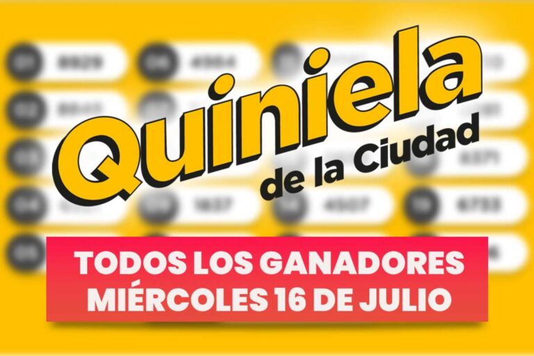 Quiniela Nacional: todos los resultados del miércoles 16 de julio