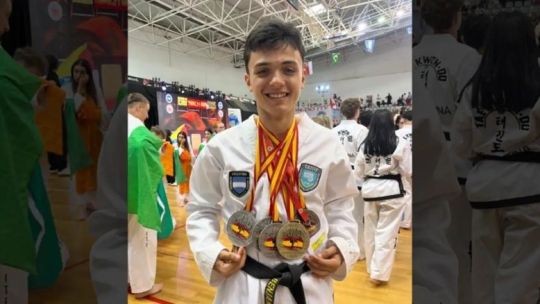 Un correntino de 17 años se consagró campeón mundial de Taekwondo en Barcelona
