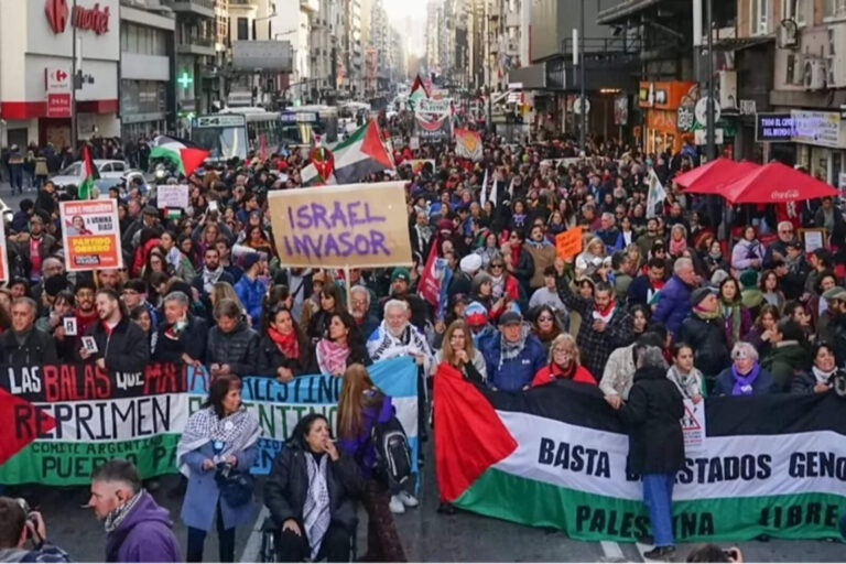 Marcha de zurdos antidemocráticos contra la esperada visita de Netanyahu a Argentina