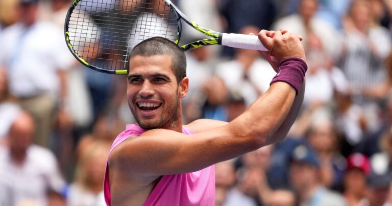 Carlos Alcaraz le ganó a Lehecka, extendió su buena racha y se metió en la semifinal del US Open