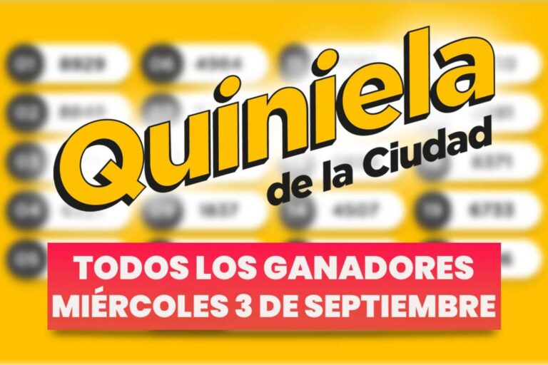Quiniela Nacional: todos los números ganadores del miércoles 3 de septiembre