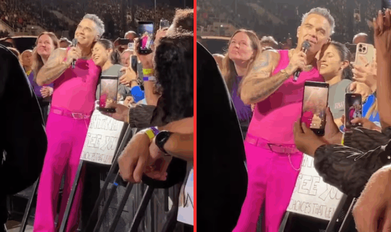 Robbie Williams le confirmó a una fanática argentina una noticia impresionante: «El año que viene»