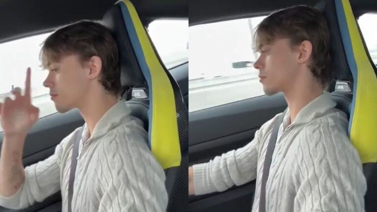 Polémica en redes: Felipe Fort se filmó manejando a alta velocidad en Estados Unidos