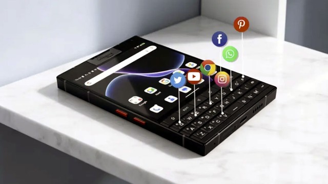 El celular que revive el teclado físico del BlackBerry con Android 15 y 5G