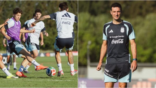 Scaloni prueba variantes en Ezeiza para el amistoso con Mauritania