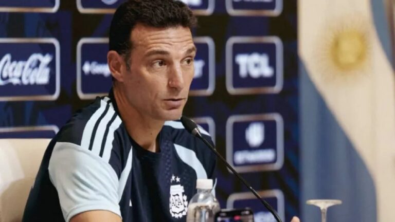 Lionel Scaloni, entrenador de la Selección Argentina, en conferencia de prensa.