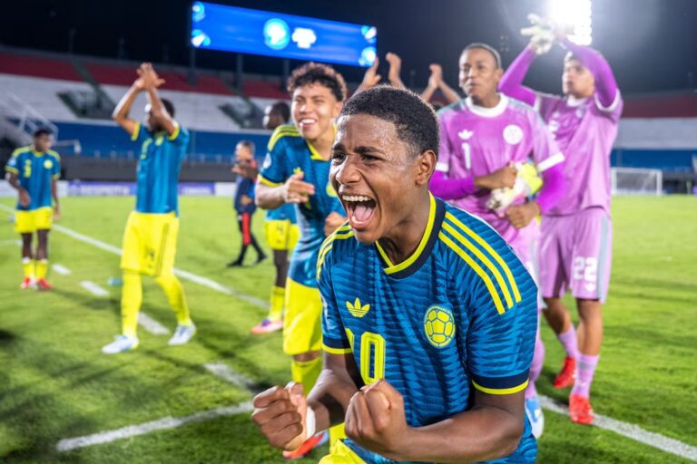 Selección argentina Sub-17 en partido del Campeonato Sudamericano