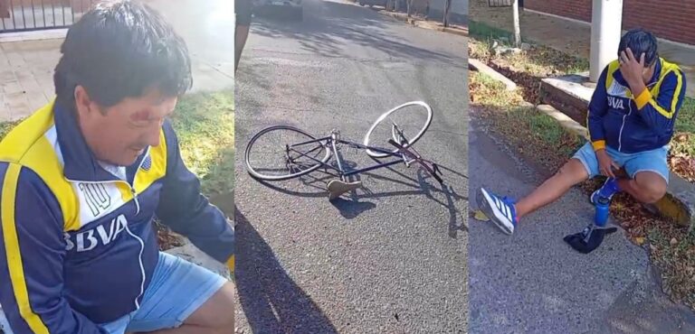 Ilustración de una bicicleta en una calle de San Juan, representando el lugar del incidente.