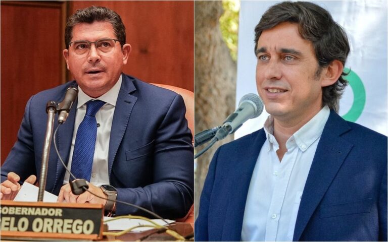Emilio Baistrocchi, dirigente de Hacemos por San Juan, durante una declaración pública.