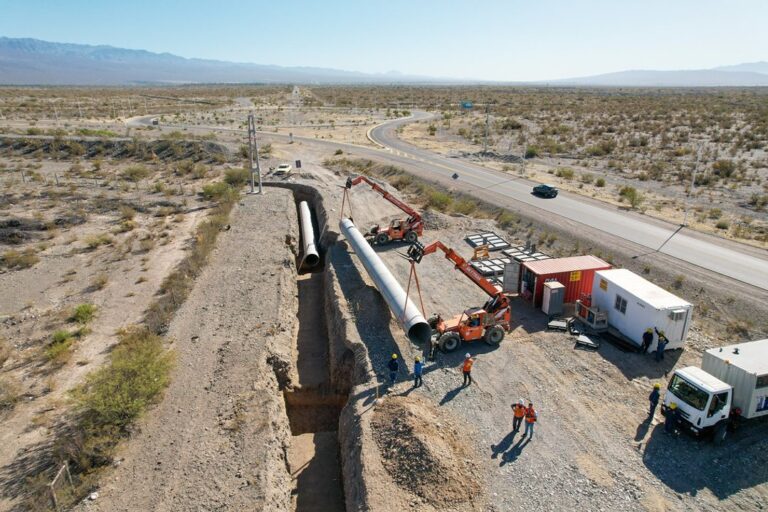 Obra de infraestructura del Acueducto en la provincia de San Juan