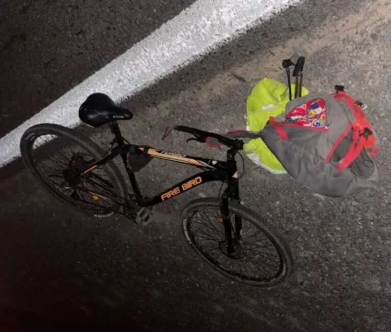 Banquina de la Ruta Nacional 20 en la provincia de San Juan