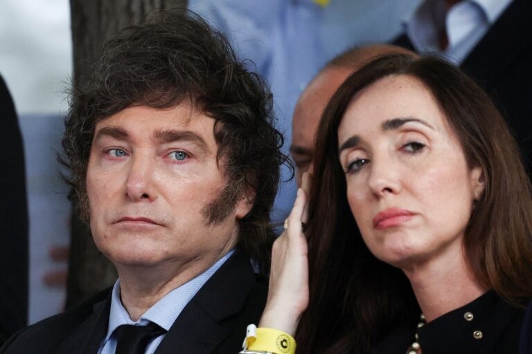 El presidente Javier Milei durante una entrevista.