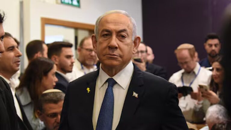 Benjamin Netanyahu en conferencia de prensa