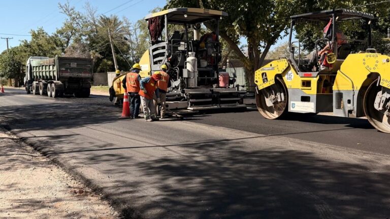 Obras de repavimentación en la Avenida Libertador, San Juan