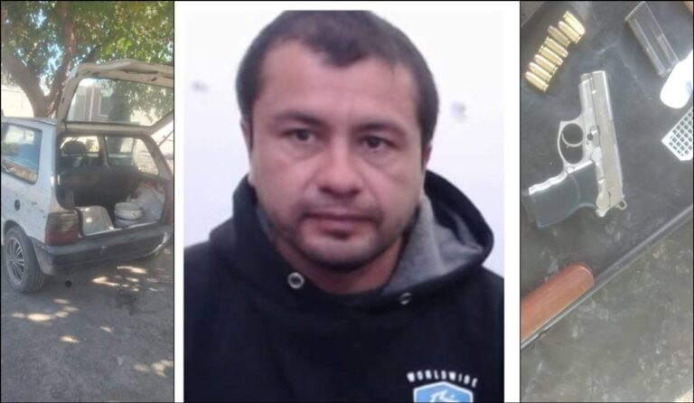 Vehículo y elementos secuestrados en operativo policial en Caucete, San Juan